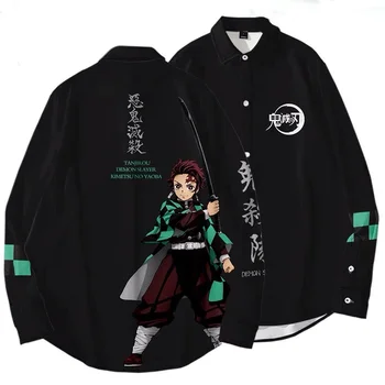 

Demon Slayer Kimetsu No Yaiba Kamado Tanjirou 3D shirt Cardigan Men Plus Size Kamado Nezuko coat Harajuku Streetwear XXS-6XL