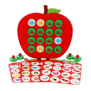 

Color Guess Memory Apple Memory Auxiliary Enlightenment Early Education Chess Wooden Kids Parent-children Game Toys Gift