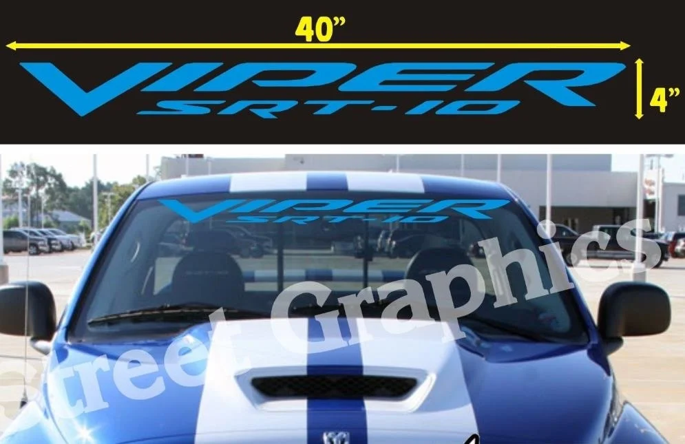 Виниловая наклейка на лобовое стекло для VIPER SRT-10
