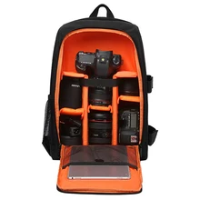Upgrade Waterproof multi-functional Digital DSLR Camera Video Bag w/ Rain Cover SLR Camera Bag PE Padded for Photographer huwang big capacity camera video bag waterproof multi functional digital laptop 15 6 backpack w rain cover for canon nikon