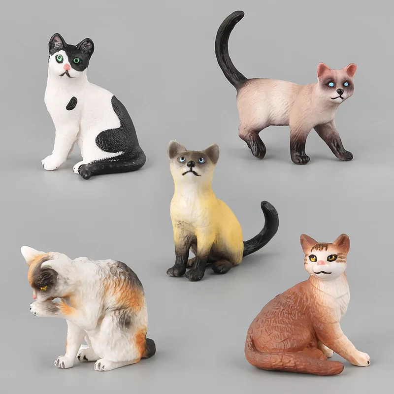 Cat Simulation Toys Kids Childrens Pet Model Figure Animal PVE Plastic Action Figures Toy Gift Home Decor Cats figurine