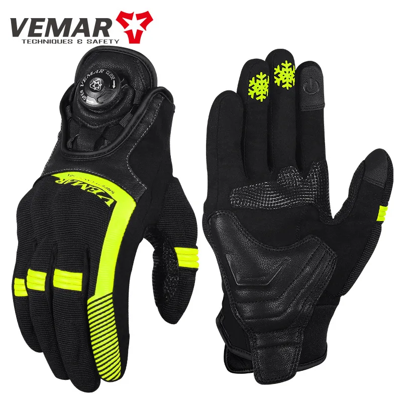 MTB Bike Gloves Vemar Leather Guantes 