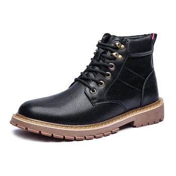 

Men Boots Genuine Leather Spring & Autumn Shoes Martins Man Leather Shoes Ankle Bot Cowboy Waterproof Motorcycle Casual Botas