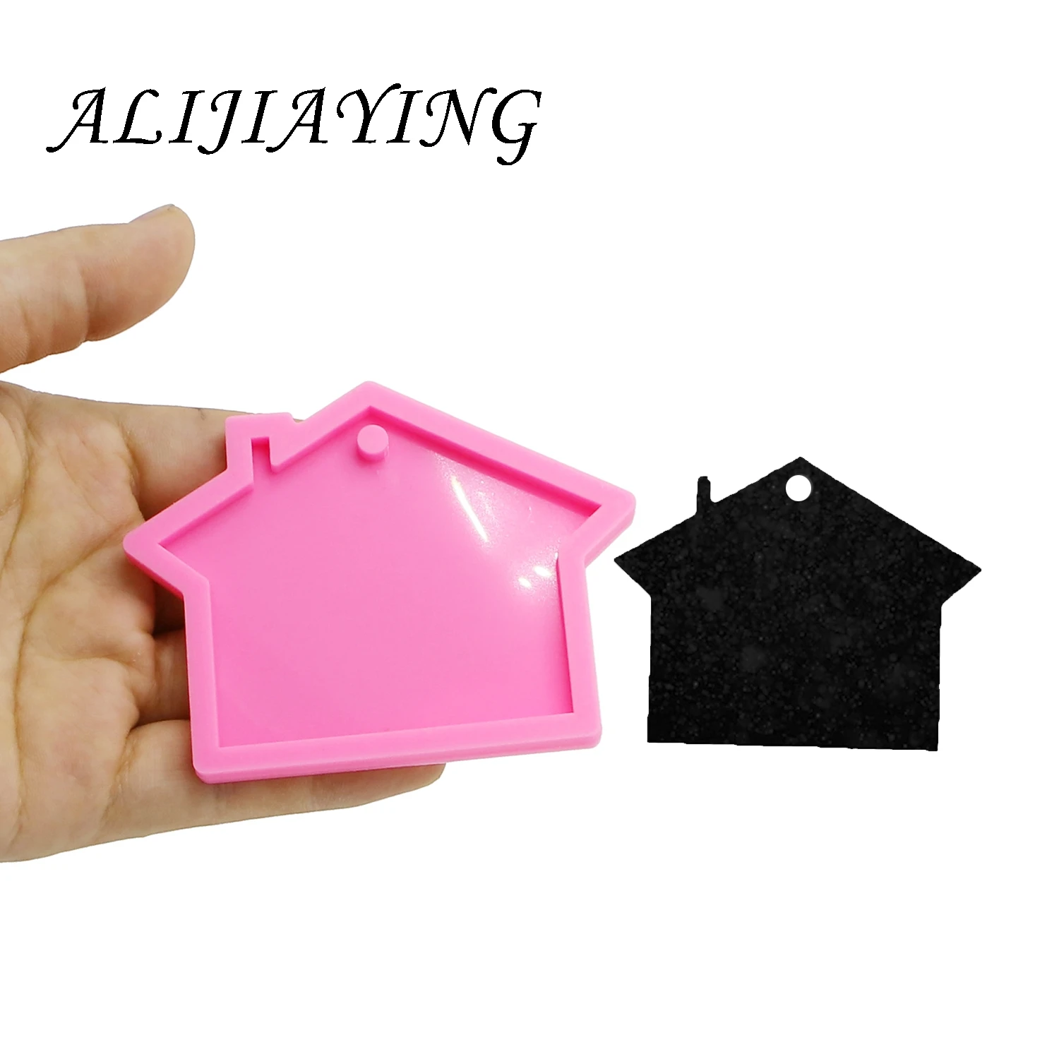 Shiny House shape Molds silicone mould for keychain key ring Pendant resin Craft DIY epoxy jewelry DY0112 | Дом и сад