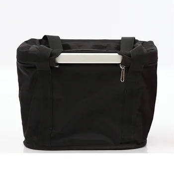 

Folding Bicycle Basket Quick Release Bag Carrier Front Bike Black Cycling