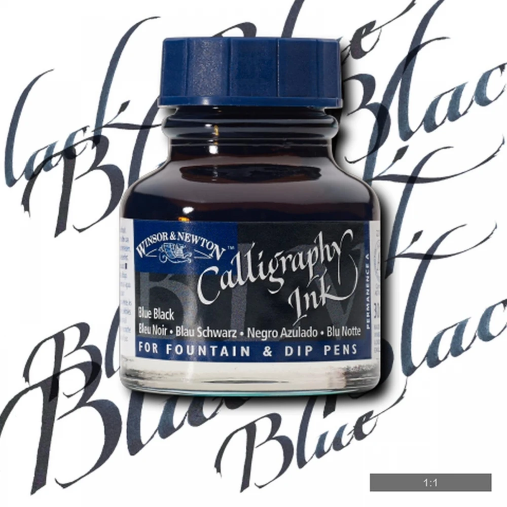 Тушь для каллиграфии W&ampN Calligraphy Ink (синяя крышка) 30мл виноградная черная |