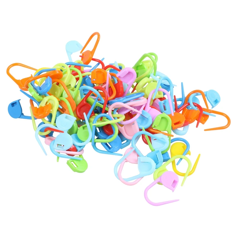 

100PCS Knitting Crochet Locking needle Needle Clip Markers Holder Fine