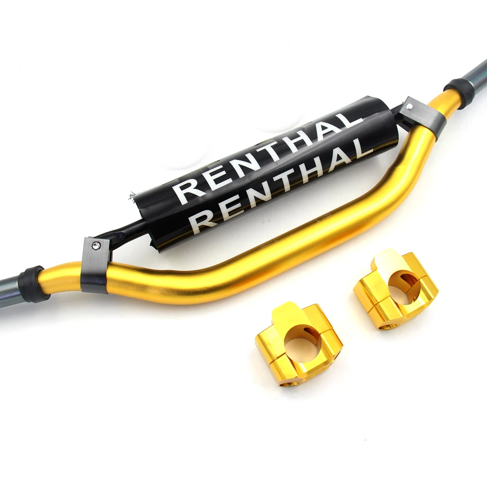 RENTHAL 1 1/" Жир Бар 28 мм 7075 ЧПУ Руль Ручка Бар для мотоцикла Мотокросс питбайк ATV KTM CRF YZF KLX РМЗ EXC - Цвет: yellow-A