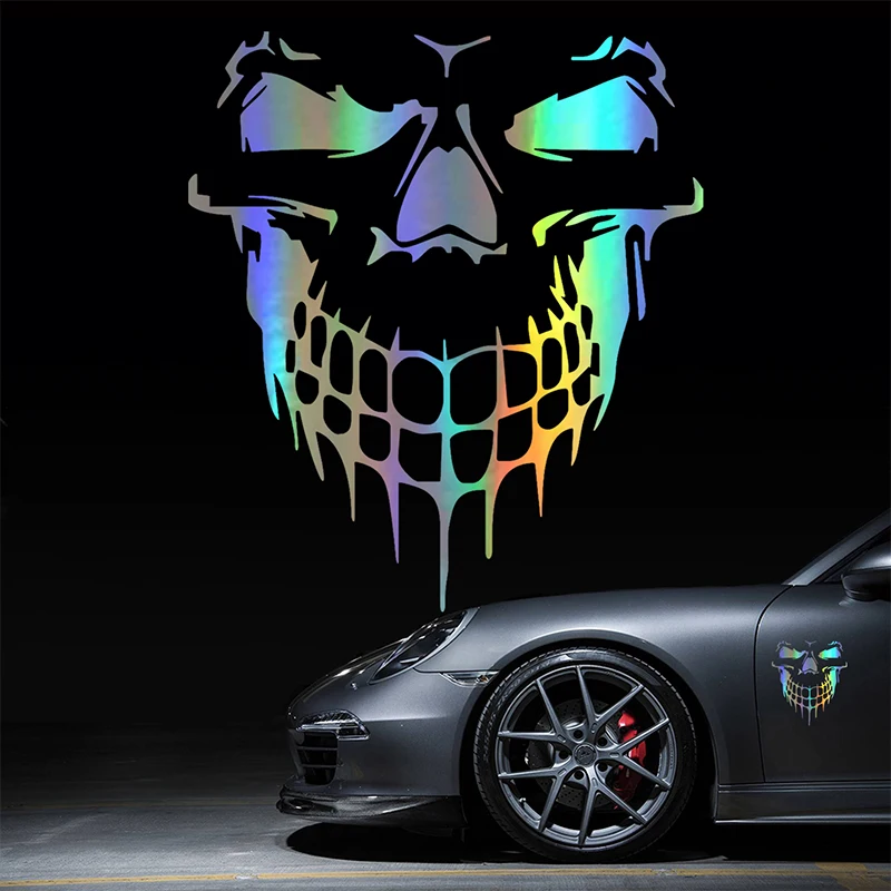 

15.9*17.7CM Stickers on Car Skull 3D Car Sticker Vinyl Funny Stickers and Decals Auto Motorcycle Helmet Decals Car Styling