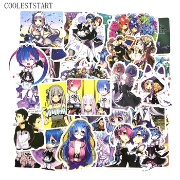 

50pcs/set Re:Life In A Different World From Zero Stickers For Motorcycle Phone Skateboards Laptop Luggage Bicycle Anime Stickers
