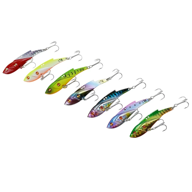 17g 27g Full Metal Vibrating Fishing Lures Sinking Artificial Vibe