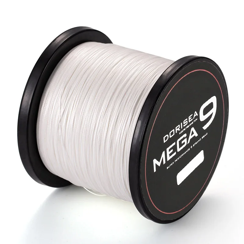 WHITE DORISEA 9 прядей 500 м 545 ярдов 15LB-310LB плетеная леска из японского материала супер ПЭ многофиламентная леска - Цвет: WHITE