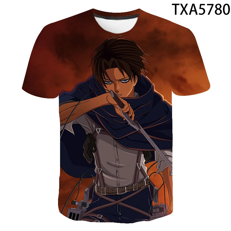 Anime Attack On Titan 3D Full Print Child Men's Comfortable Basketball For Man Harajuku O-Neck Fashion Funny Short Sleeve | Мужская