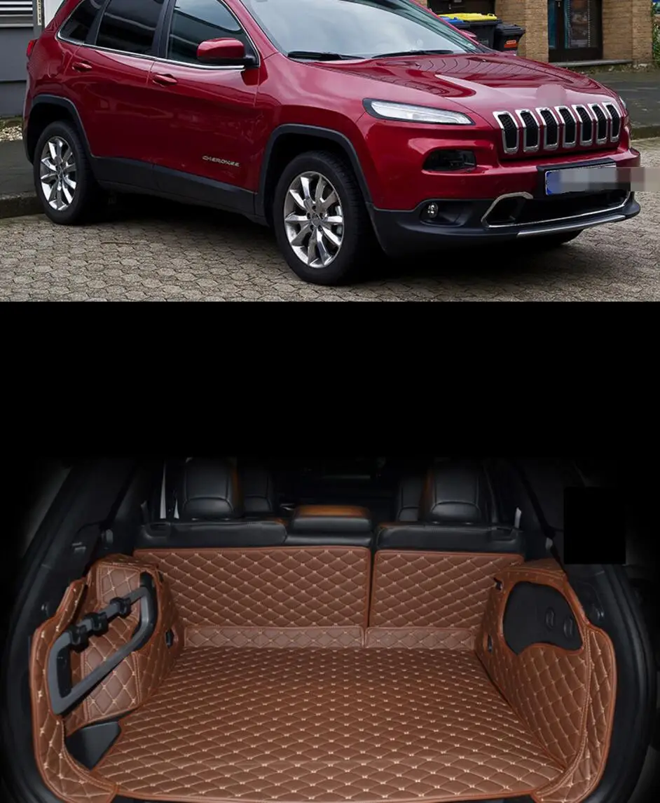 Волокна кожи багажник автомобиля коврик для jeep cherokee автомобильные аксессуары