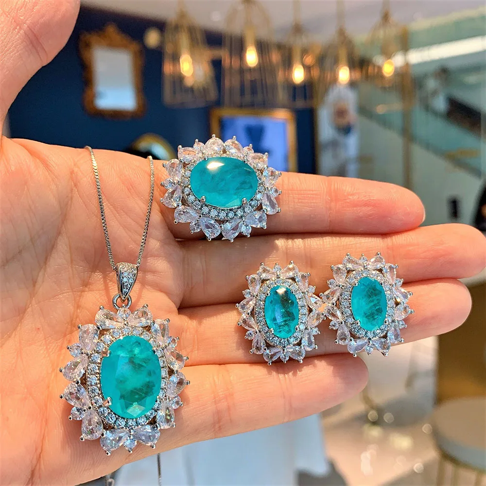 Orecchini Solitari Tormalina Paraiba 2ct – Michooyel – Argento S925 Rodiato – Pietra Preziosa Di Ottobre – Donna