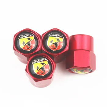 

Excellent 4pcs/set New Car Tire Valve Caps For Abarth 500 124 For Fiat Punto Ducato Palio Bravo Tipo Emblems Badge