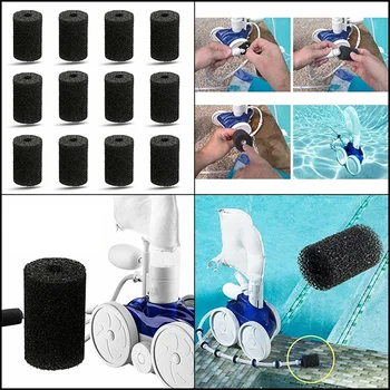 

12 PCS For Polaris Sweep Hose Tail Scrubber Filter Sponge Foam Roll For Polari Aquarium Fish Tank Filter Biochemical Sponge Foa