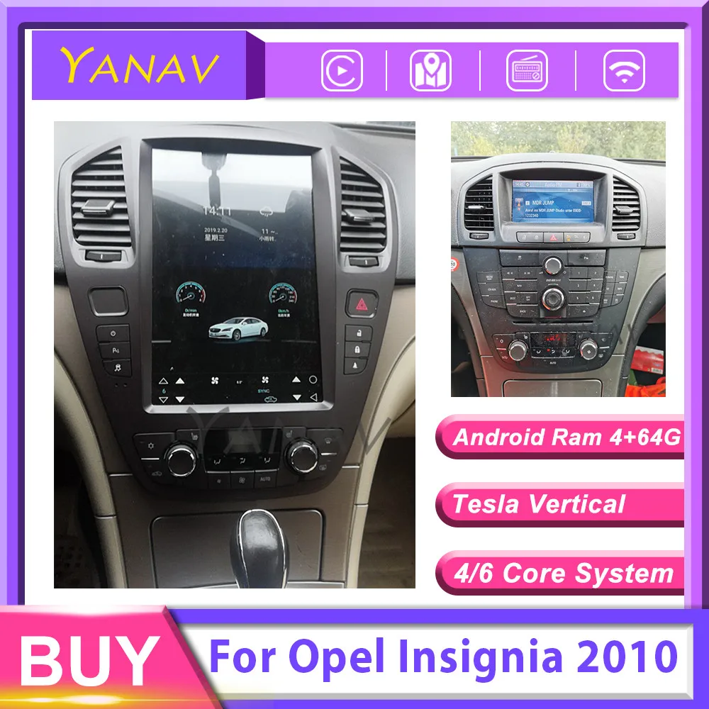 Автомагнитола 2DIN 12 8 дюйма android стереоприемник для opel insignia 2009-2014 tesla | Отзывы и видеообзор