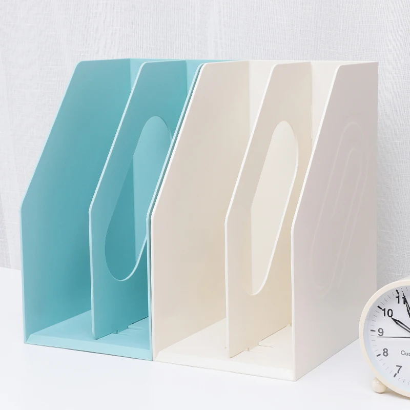 

File Shelf Thickened Plastic Shelf Simple Desktop File Folder Data Frame Bookshelf Receiving Box Desktop Fashion Office Statione