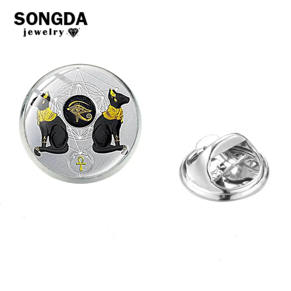 SONGDA значок на лацкан с египетским глазом кота богини хора древний Египетский