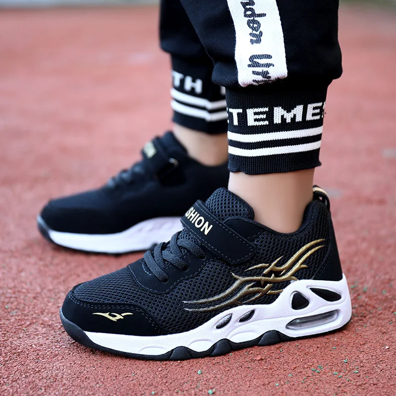 

BOY'S Shoe 2019 New Style Autumn CHILDREN'S Tennis Shoes Girls Casual Punched Sheet Surface Big Boy BOY'S Athletic Shoes