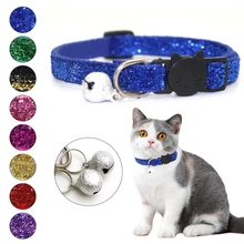 

8 Color Cute Bell Collar For Cats Dog Collar Teddy Bomei Dog Cartoon Funny Footprint Collars Leads Cat Accessories Animal Goods