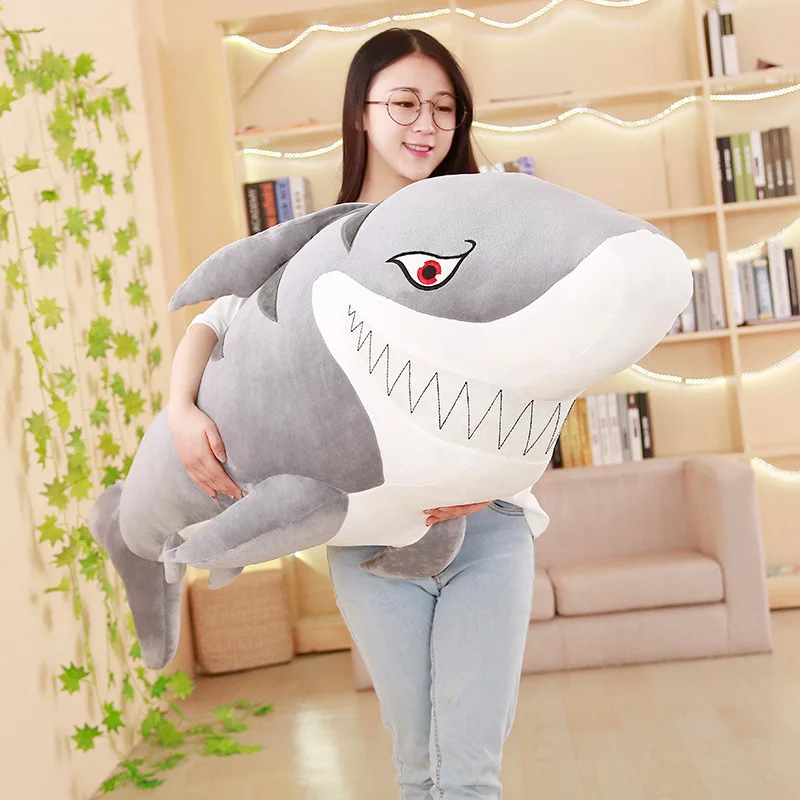 Креативная игрушка Мультфильм Плюшевая игрушечная Акула Мягкая кукла бросок рождественские подарки Подушка b1349