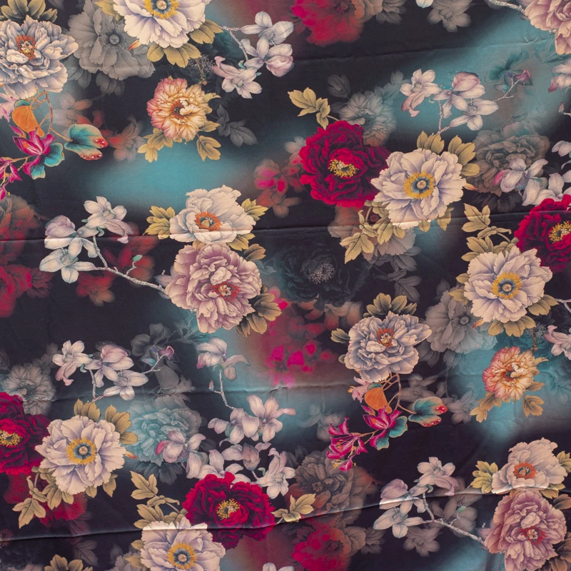 

China Silkworm Silk crepe satin plain Stretch Satin Wide Heavy Silk Summer High-end Garment Fabric