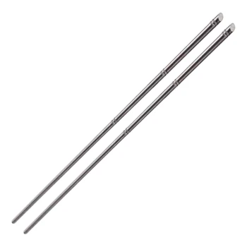 

1pair Lightweight Hiking Foldable Chopsticks Pure Titanium Camping Picnic Home Outdoor Tableware Easy Clean Non Slip Portable