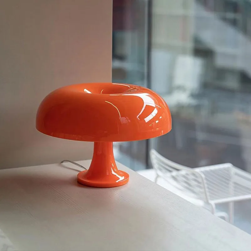 

Italian Designer Mushroom Table Lamp Nordic Simple Orange Table Lights Living Room Bedroom Bedside Lamp Mushroom Decorative Lamp