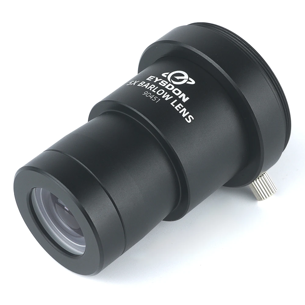 EYSDON 5X 바로우 렌즈 1.25 인치 금속 완전 코팅 초점 거리 익스텐더, M42 카메라 T2 T 링 어댑터, 망원경 사진