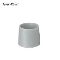 Set of 10 Rubber Chair Leg Caps - Durable Furniture Feet Protectors and Leveling Pads (Grey - 12mm)