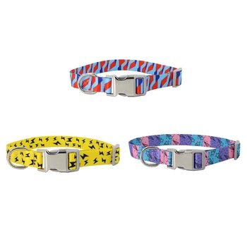 

Dog Collar Nylon Collar Pet Puppy Meteor lightning Print Personalized Collars for Small Medium Large Dogs Pitbull