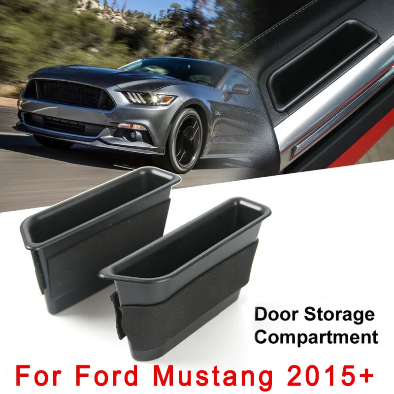Автомобильный ящик для хранения передний ряд двери Боковая ручка подлокотник держатель для Ford Mustang+ Автомобильная внутренняя боковая дверная ручка ящики для хранения