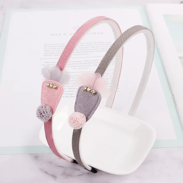 1Pcs Imitation Gauze Bowtie Hairband Cute Kids Cartoon Girls Hair Hoop Headband Headwear Lace Hair Accessories Kid Gifts 1 pc random B