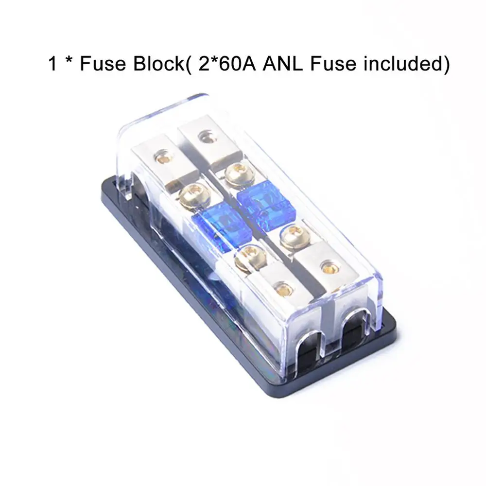 1 PCS1 12V автомобиль аудио встроенный MIini держатель предохранителя anl костюм 4/8GA кабель с 60 плавкий предохранитель - Цвет: 1 PCS1
