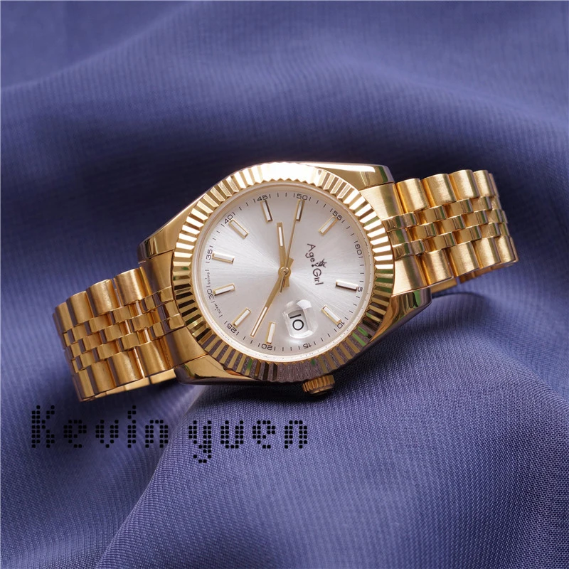 9 Лучшие новые 41 мм Datejust стальные синие часы Мужские механические Автоматические часы люксовый бренд Бизнес Мода President Desinger часы - Цвет: 9