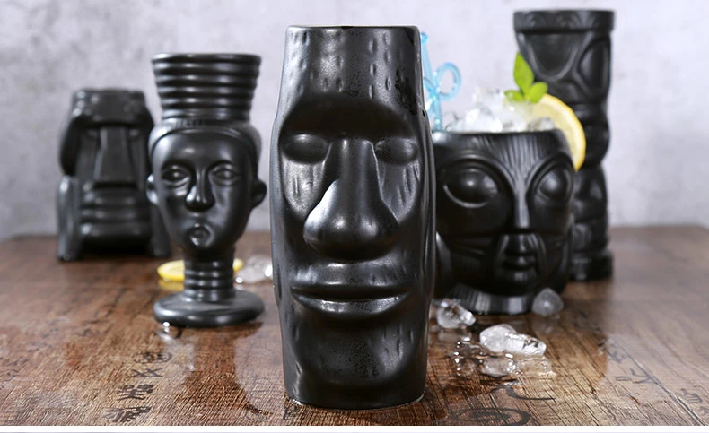 Американский стиль Hawaii Tiki кружка индийский идол Тотем статуя череп бар DIY коктейльное стекло смешивание вина смузи чашка миска-контейнер