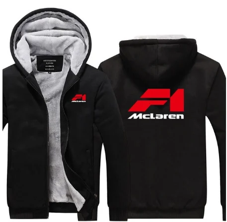 5 New Winter Fleece Hoodies men Zipper for Mclaren sweatshirt Casual coat male Thicken jackets Tops-01 f - Цвет: 5