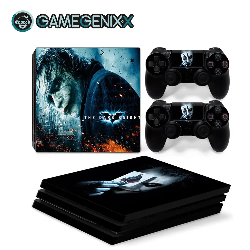 The Joker GAMEGENIXX Кожа Наклейка виниловая наклейка водонепроницаемый чехол для PS4 Pro консоли и 2 контроллеров-Джокер - Цвет: The Joker