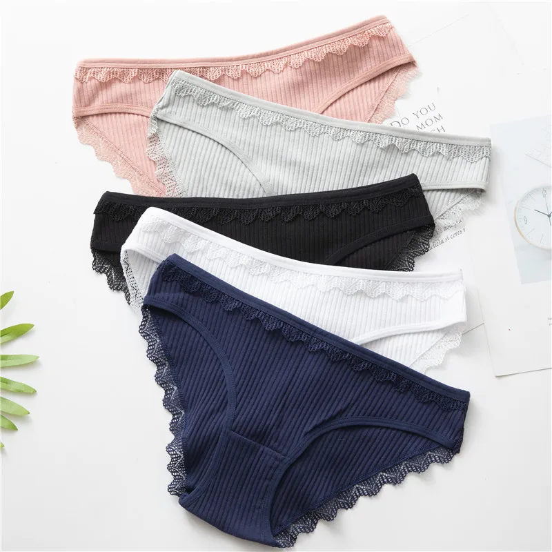 Хлопковые трусики в японском стиле для девушек женское нижнее белье кружевное