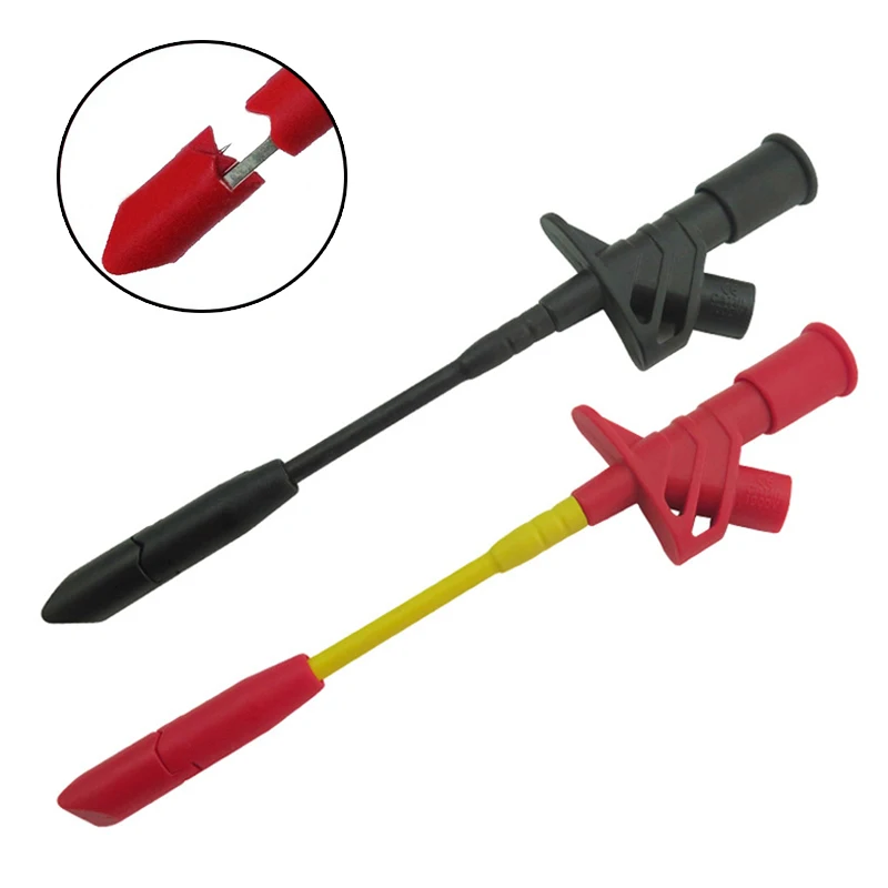 

2 Pcs Car Multimeter Test Lead Extention Back Piercing Needle Tip Micro Pin Probes Tools For Cars Multimeter