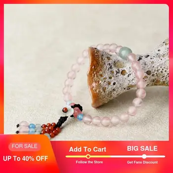 

Strand Bracelets For Women Pink Charm Watermelon Crystal Beaded bracelet Chain Cute Shell Flower Femme Jewelry Fashion 2018