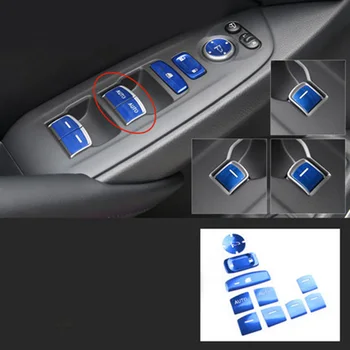 

Aluminum Button Cover Car Auto Window Lift Switch Sequin Stickers For Honda Accord 2018-2020 10x