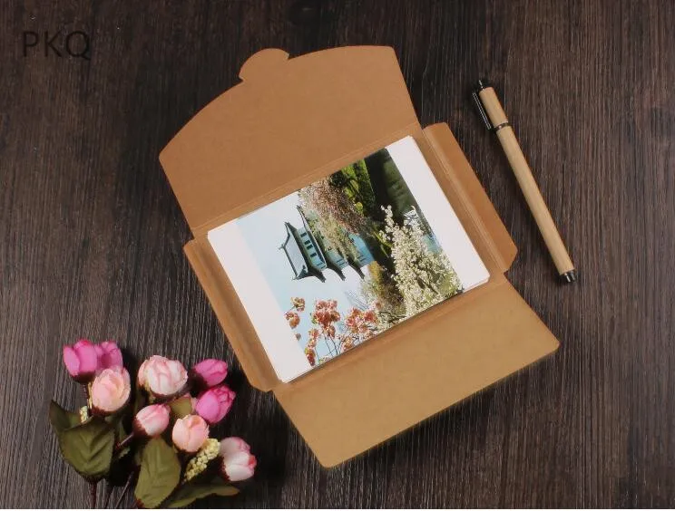  350gsm Kraft Paper Postcard Packaging Box Wedding/Birthday Party Invitation Card Box Photo/Picture  - 4.0006E+12