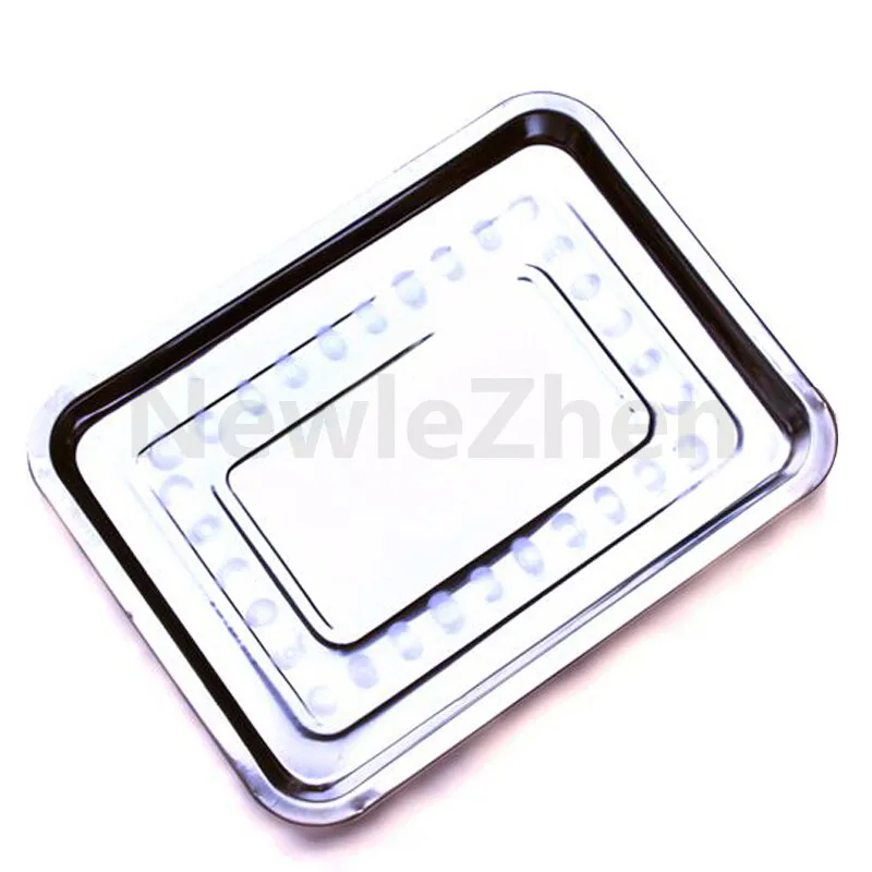 

10Pcs / Newlezhen Stainless Steel Tray Large High Quality Teaching Laboratory Supplies Reagent Bottle Tray