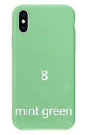 Официальный чехол Keepever для Apple Liquid Силиконовый чехол для iPhone 6 6S 7 8 Plus чехлы для телефонов Apple X XS Max XR - Цвет: Mint green Full cove