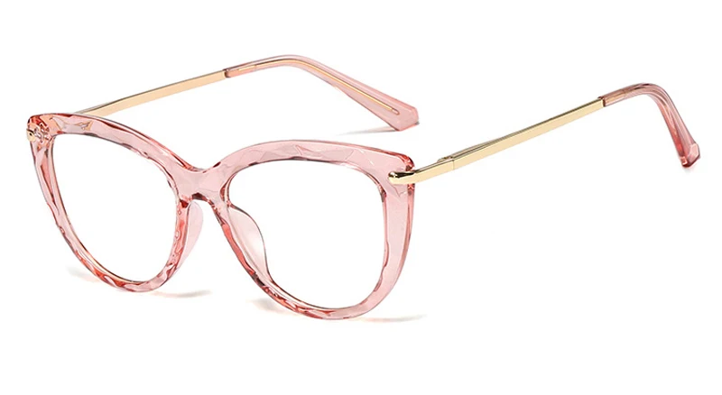 pink with clear Kachawoo кошачий глаз очки оправа оптические женские черные розовые полуметаллические Золотые женские прозрачные очки tr90 горячая распродажа - Цвет оправы: pink with clear