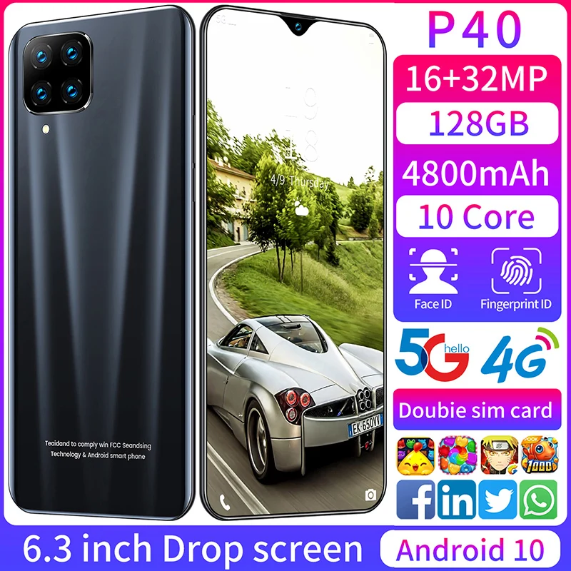 6.3 inch P40 network Full Screen 8GB RAM 128/256GB