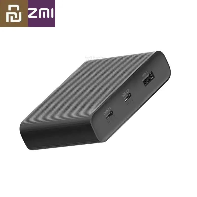 Оригинальное настольное зарядное устройство Xiaomi ZMI 65 Вт 3 порта PD3.0 USB 2C1A для Android iOS переключатель PD 3,0 QC умный выход Макс Solo c1-65w